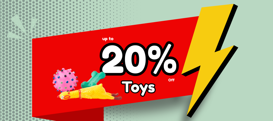 PET TOYS UPTO 20% OFF