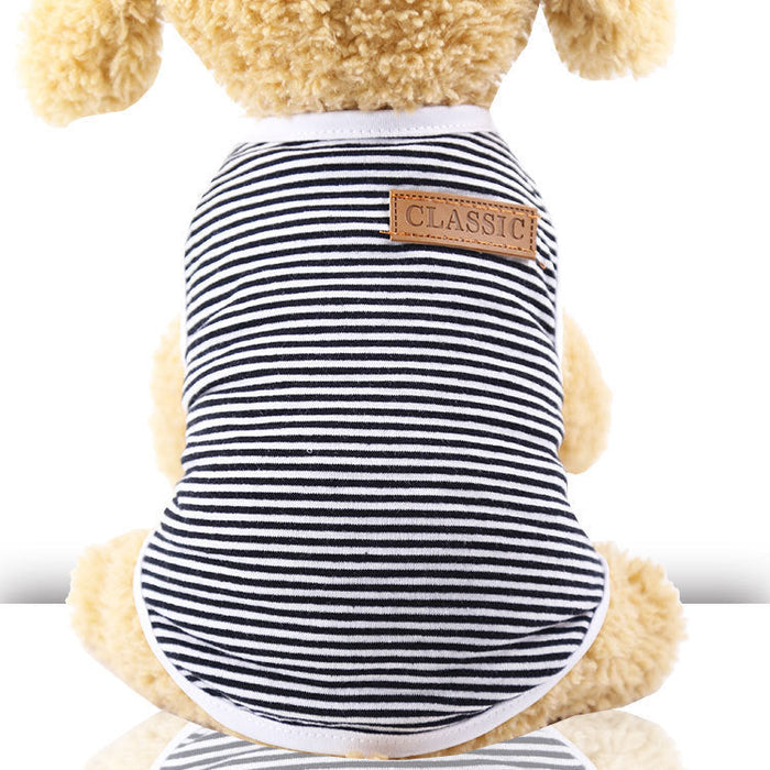 Pet Dog Cat Striped Vest Clothes Cotton Unbranded