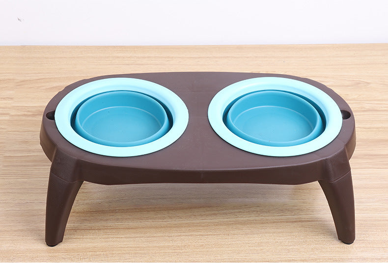 Pet Cat Dog Collapsible Bowl with Stand Unbranded
