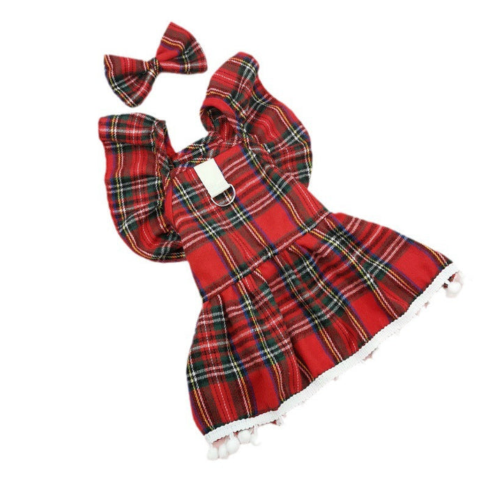 Pet Cat Universal Christmas Skirt Clothing Unbranded