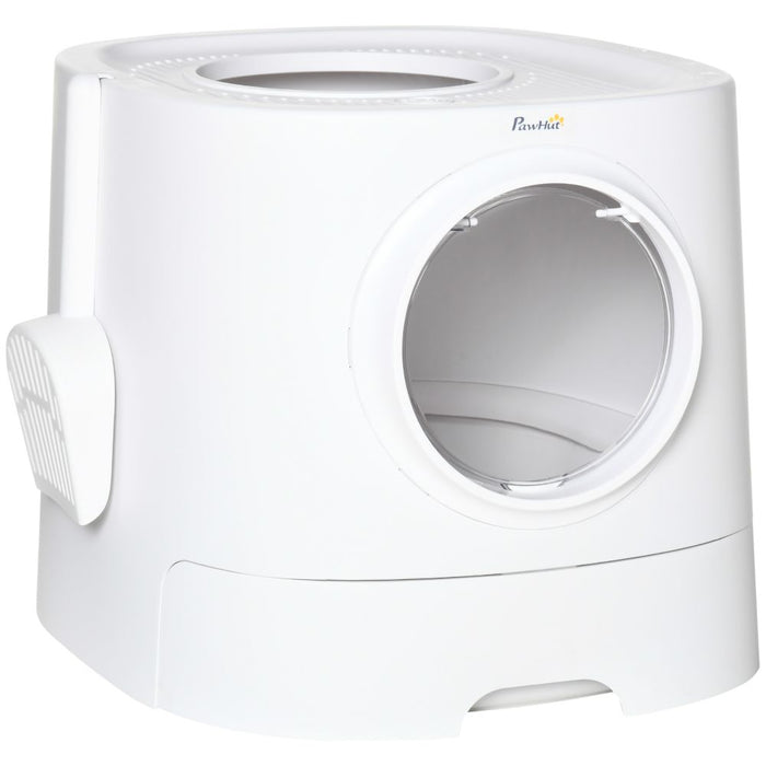 Cat Litter Box Portable Pet Toilet Fully Enclosed Kitten Pan w/ Scoop UK PET HOUSE