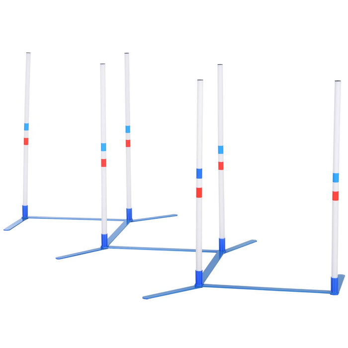 Dog Weave Pole Set Agility Starter Kit Pet Outdoor Exercise Training Set UK PET HOUSE