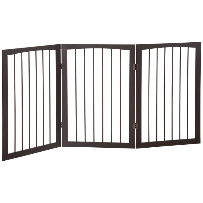 Folding Pet Gate Dog Fence Child Safety Indoor Durable Free Standing Pine Wood UK PET HOUSE