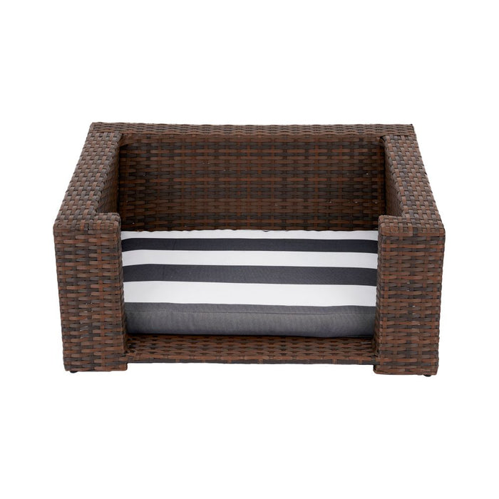 Indoor Outdoor Rattan Cat or Dog Elevated Rattan Bed ST-N10005-UK UK PET HOUSE