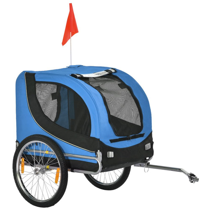 Pet Bike Trailer (Black & Blue) UK PET HOUSE