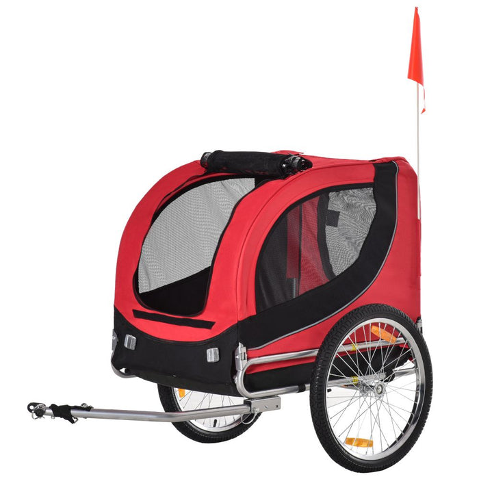 Pet Bike Trailer (Black & Red) UK PET HOUSE