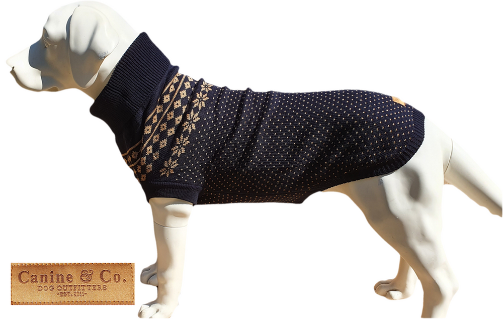 The Bailey Fair Isle - Gold on Blue Canine & Co