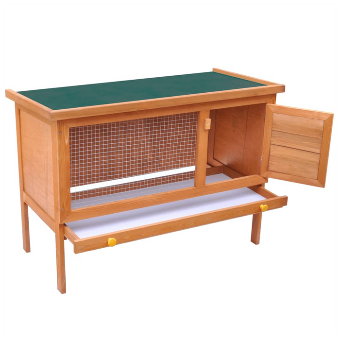vidaXL Outdoor Rabbit Hutch Small Animal House Pet Cage 1 Layer Wood vidaXL