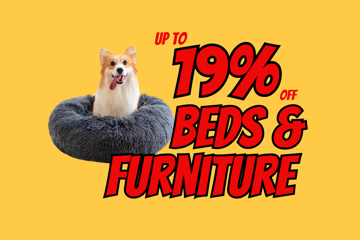 PET BEDS & FURNITURE UPTO 19% OFF
