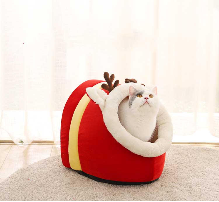 Pet Dog Cat Christmas Pet Nest Bed