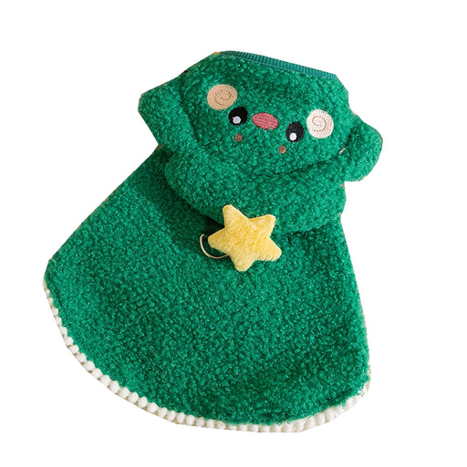 Christmas Pet Dog Cat Reindeer Cape – Warm & Thickened Autumn/Winter Clothes for Small Dogs and Cats UK PET HOUSE