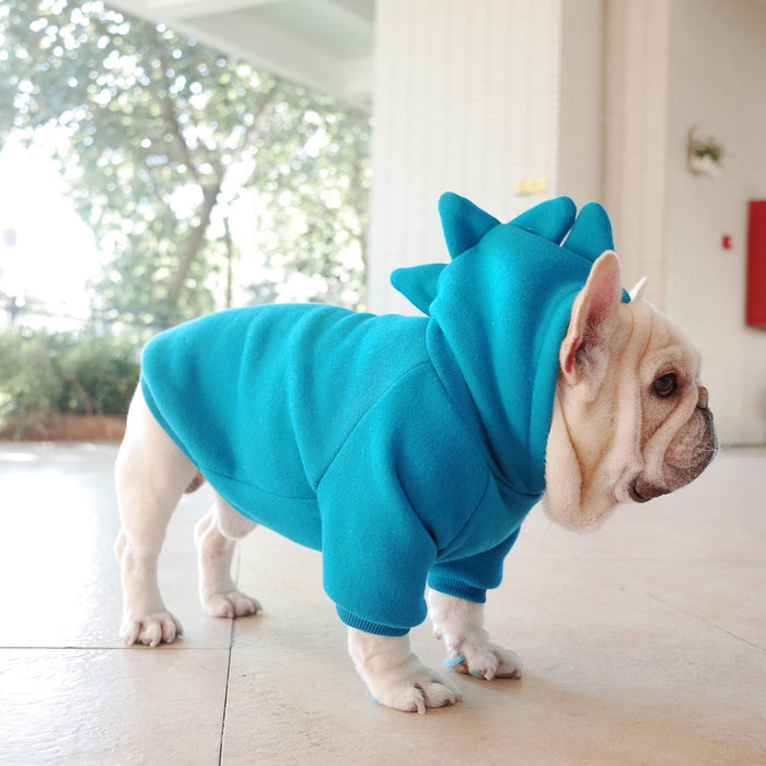 Pet Dog Apparel Fleece Solid Color Hoodie