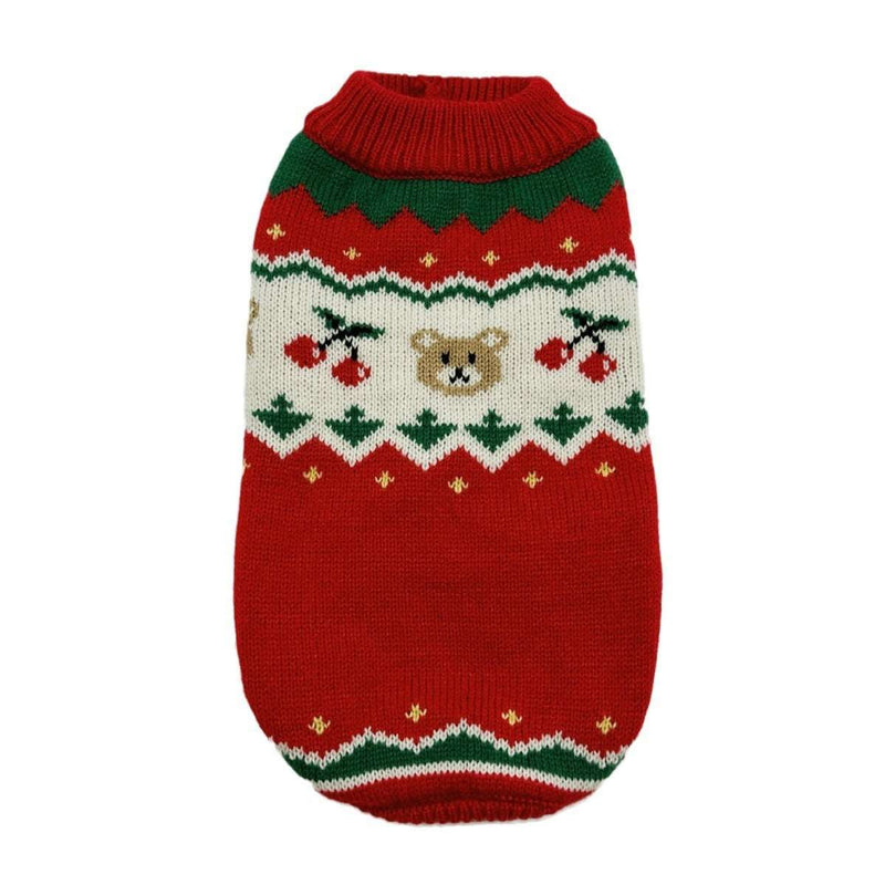 Pet Cat Dog Christmas Cherry Warm Sweater Unbranded