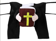 Halloween Pet Costume – Choose Between Nun Cloak or Priest Holding Bible Outfit for Cats & Small Dogs UK PET HOUSE
