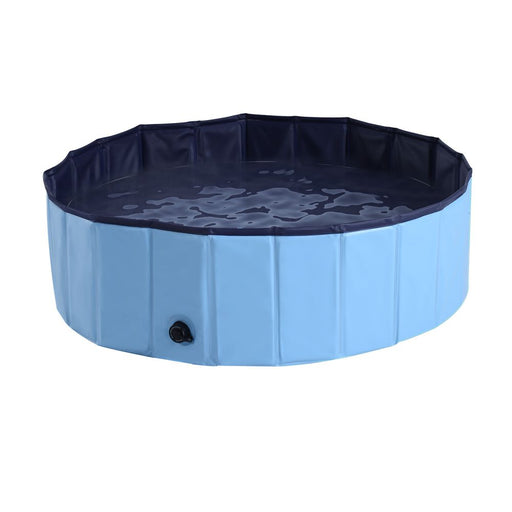 100cm Foldable Pet Swimming Pool Indoor/Outdoor - Blue UK PET HOUSE