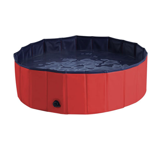 100cm Foldable Pet Swimming Pool - Red UK PET HOUSE