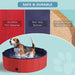 100cm Foldable Pet Swimming Pool - Red UK PET HOUSE