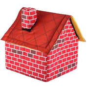 Pet Villa House – Chimney Style Cozy Nest for Cats & Small Dogs, Plush Indoor Bed UK PET HOUSE