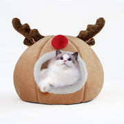 Pet Cat Dog Tent Christmas Reindeer Kennel Unbranded