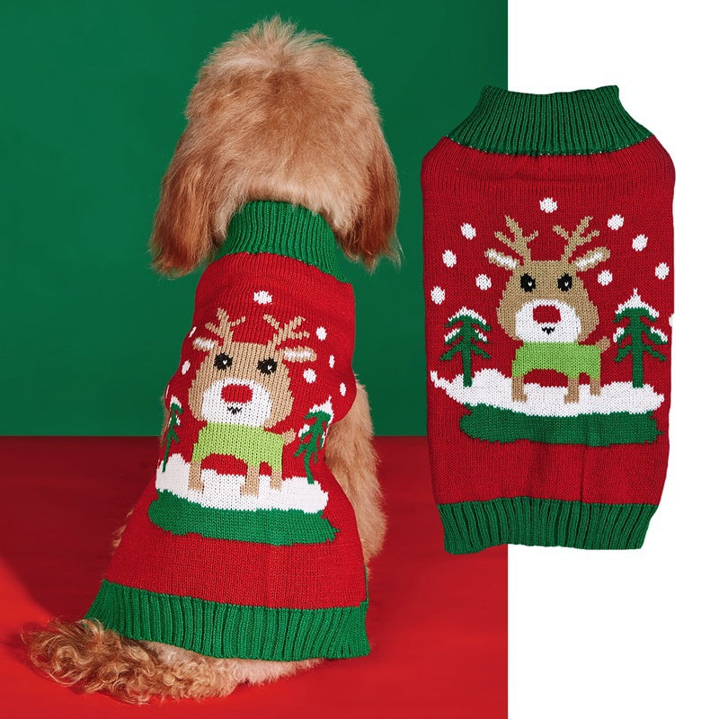 Festive Reindeer Knit Pet Sweater – Christmas Dog & Cat Jumper (Multiple Styles) UK PET HOUSE