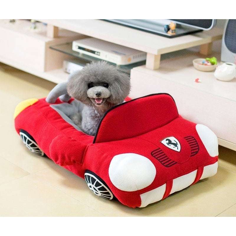 Car-Shaped Dog and Cat Bed – Fun Plush Washable Pet Sofa, Available in Multiple Colors UK PET HOUSE