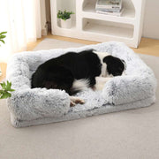 Plush Rectangular Pet Bed – Cozy Winter Nest for Cats & Dogs, Soft Indoor Cushion UK PET HOUSE
