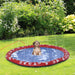 150cm Splash Pad Sprinkler for Pets Non-slip - Red UK PET HOUSE