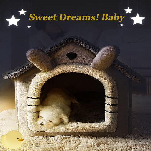 All-Season Pet Bed – Soft Dog & Cat House for Small Pets, Cozy Teddy-Style Cushion Prowise Healthcare