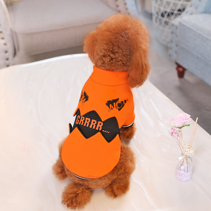 Pet Dog Halloween Pumpkin Costume Sweater