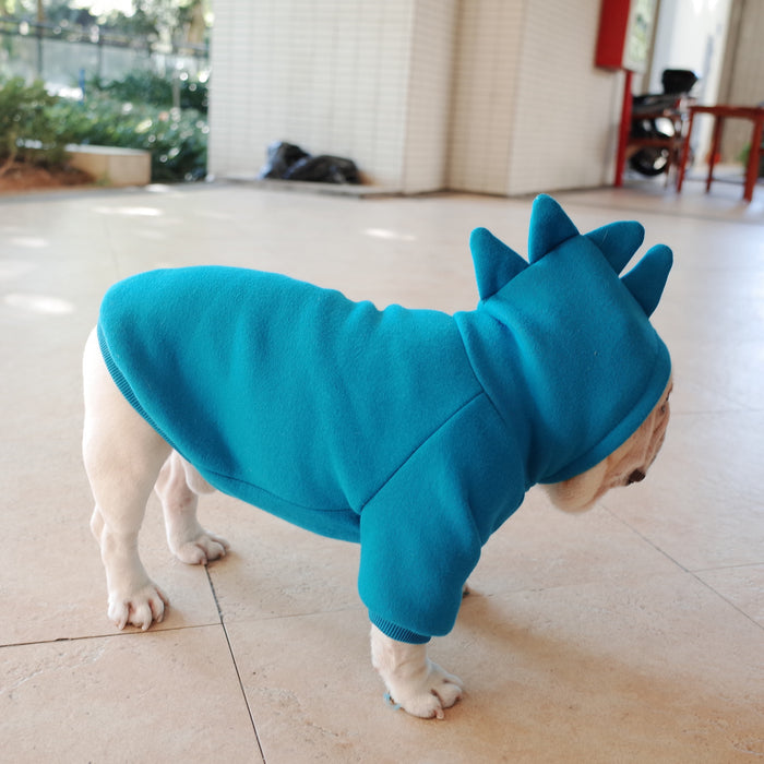 Pet Dog Apparel Fleece Solid Color Hoodie