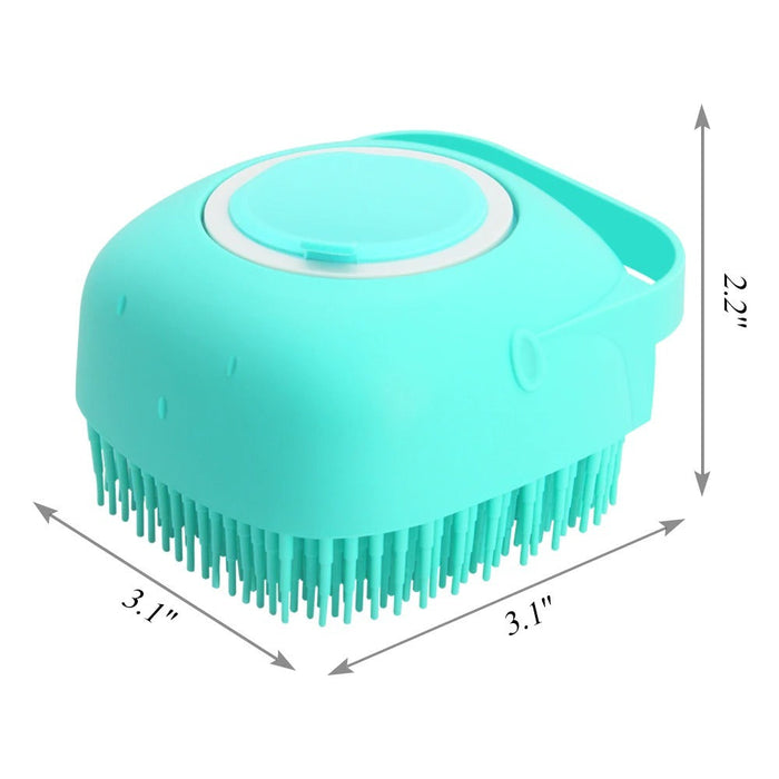 Pet Grooming Brush – Soft Silicone Shampoo Massager for Bathing DOG n KITTY