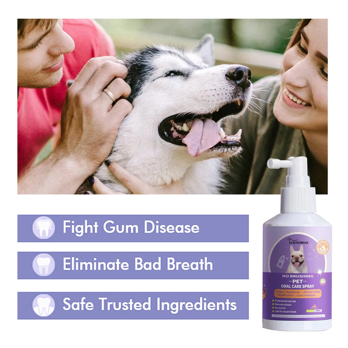 Pet Cat Dog Teeth cleaning spray Pet Oral Cleaning Breath Fresh Deodorant