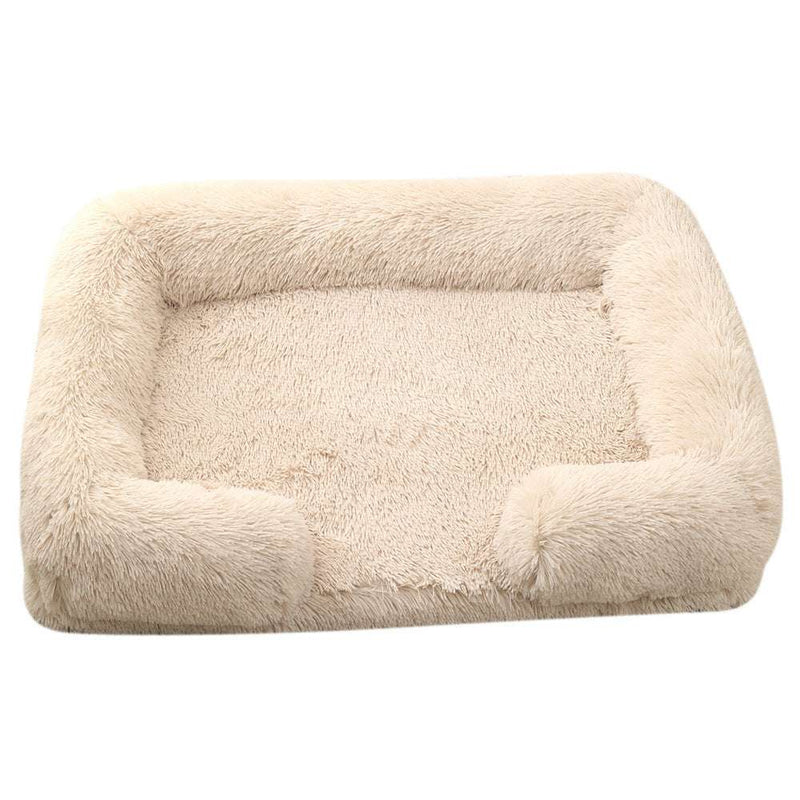 Plush Rectangular Pet Bed – Cozy Winter Nest for Cats & Dogs, Soft Indoor Cushion UK PET HOUSE