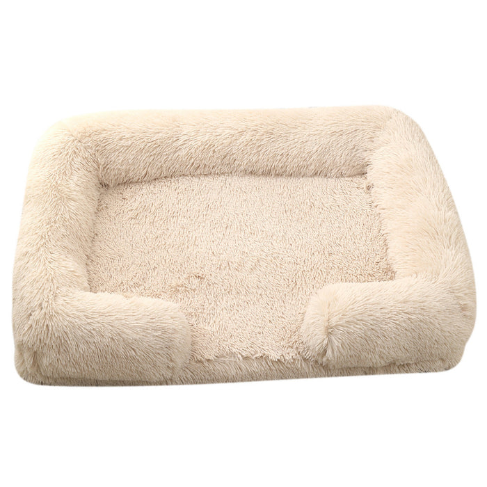 Plush Rectangular Pet Bed – Cozy Winter Nest for Cats & Dogs, Soft Indoor Cushion UK PET HOUSE