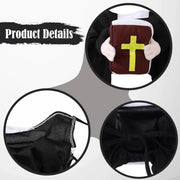 Halloween Pet Costume – Choose Between Nun Cloak or Priest Holding Bible Outfit for Cats & Small Dogs UK PET HOUSE