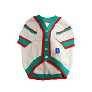 Striped Knitted Winter Pet Sweater – Warm Dog & Cat Cardigan for Bichon, Schnauzer & Small Breed UK PET HOUSE