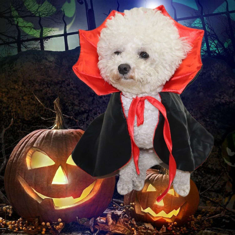 Vampire Cloak Pet Costume – Adorable Halloween Outfit for Cats & Small Dogs UK PET HOUSE
