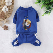 Fleece Kung Fu Bear Dog Training Suit – Warm Active Wear for Pets UK PET HOUSE