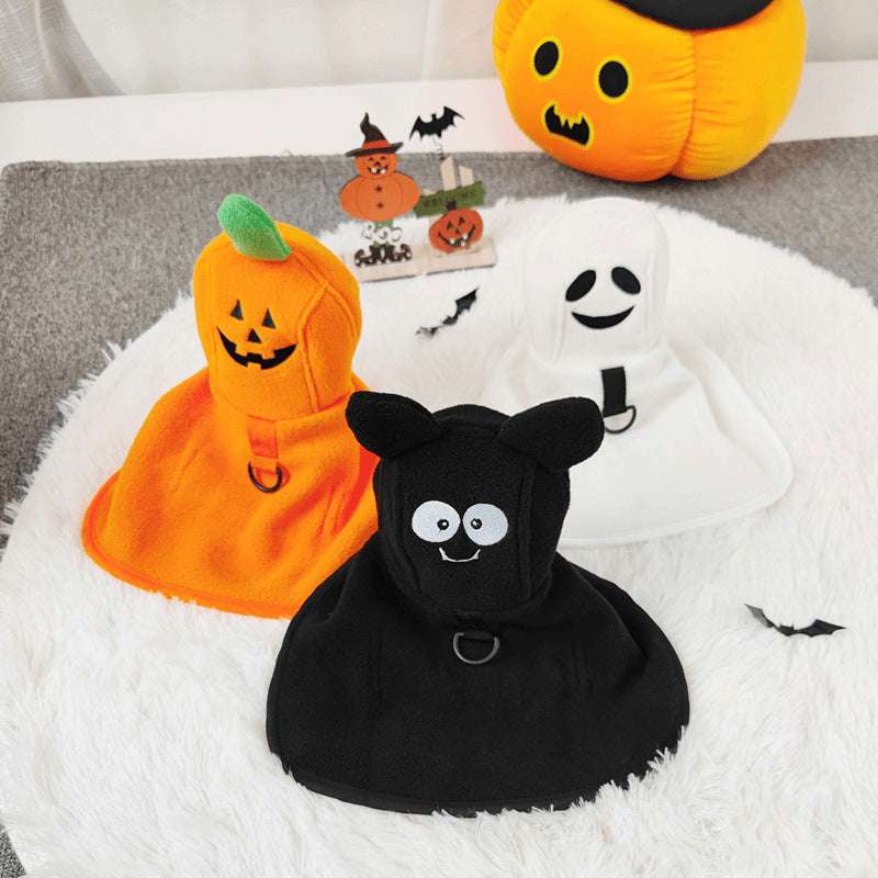 Halloween Pet Cloak for Cats & Dogs – Ghost, Bat, and Pumpkin Costume UK PET HOUSE