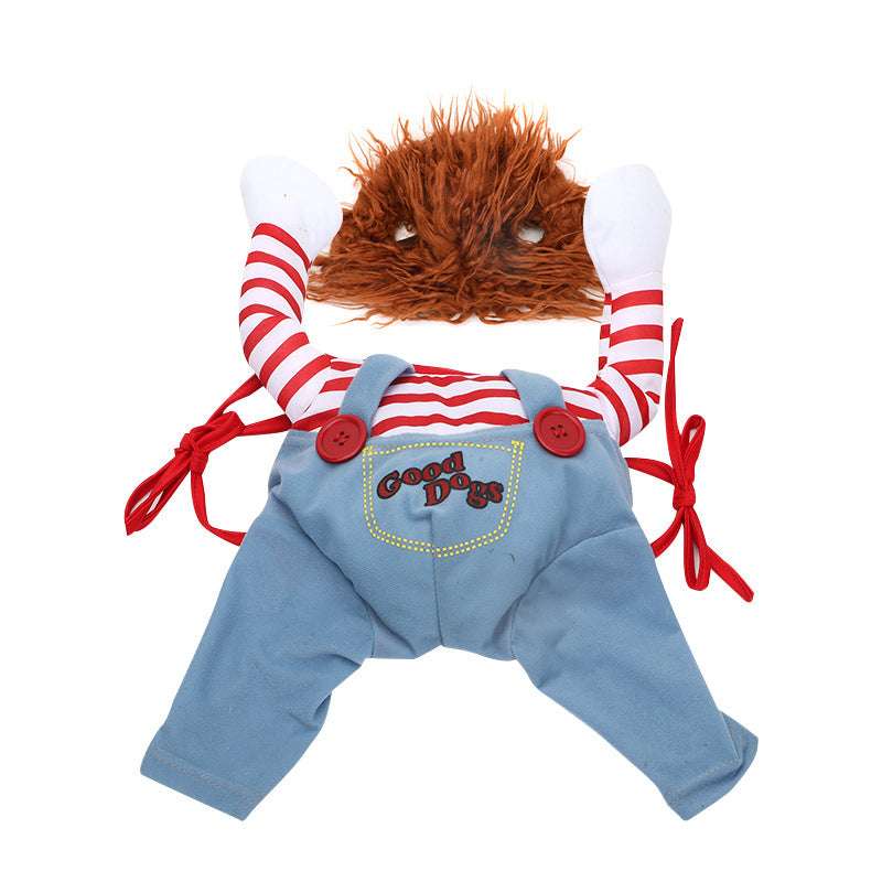 Chucky-Inspired Dog Cat Costume – Funny Halloween Outfit for Pets UK PET HOUSE