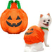 Pumpkin Pet Halloween Costume – Funny Plush Outfit for Cats & Small/Medium Dogs UK PET HOUSE