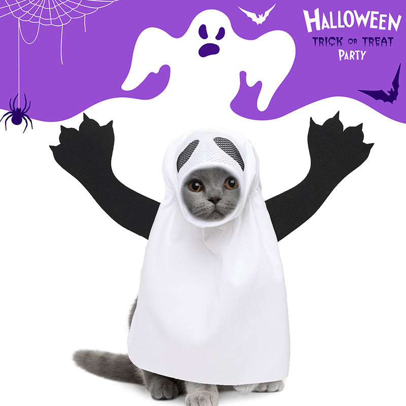 Halloween Ghost Costume for Dogs & Cats – Pet Party Outfit DOG n KITTY