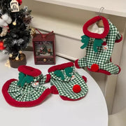 Pet Dog Cat Christmas Elk Costume – Fleece-Lined Autumn & Winter Outfit for Medium Dogs and Cats UK PET HOUSE