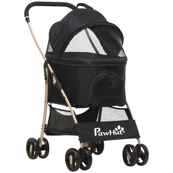 3 In 1 Pet Detachable Stroller (Black) UK PET HOUSE