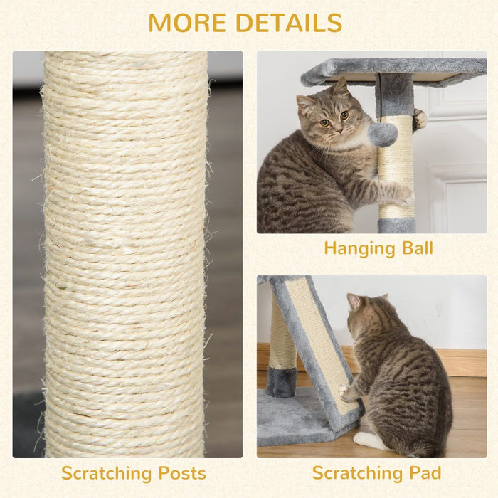 3 Level Cat Tree Sisal Scratching Post UK PET HOUSE