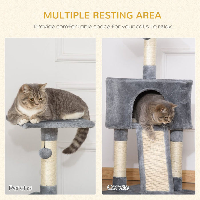 3 Level Cat Tree Sisal Scratching Post UK PET HOUSE