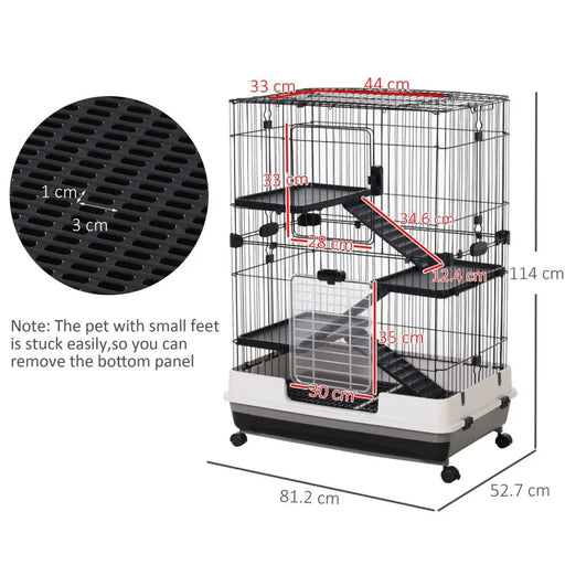 3 Tier Small Animal Cage Play House for Rabbits Ferret Chinchilla With Ram UK PET HOUSE