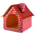 Pet Villa House – Chimney Style Cozy Nest for Cats & Small Dogs, Plush Indoor Bed UK PET HOUSE