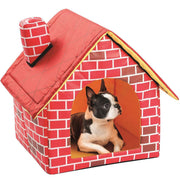 Pet Villa House – Chimney Style Cozy Nest for Cats & Small Dogs, Plush Indoor Bed UK PET HOUSE