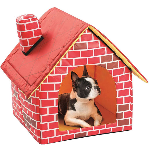 Pet Villa House – Chimney Style Cozy Nest for Cats & Small Dogs, Plush Indoor Bed UK PET HOUSE